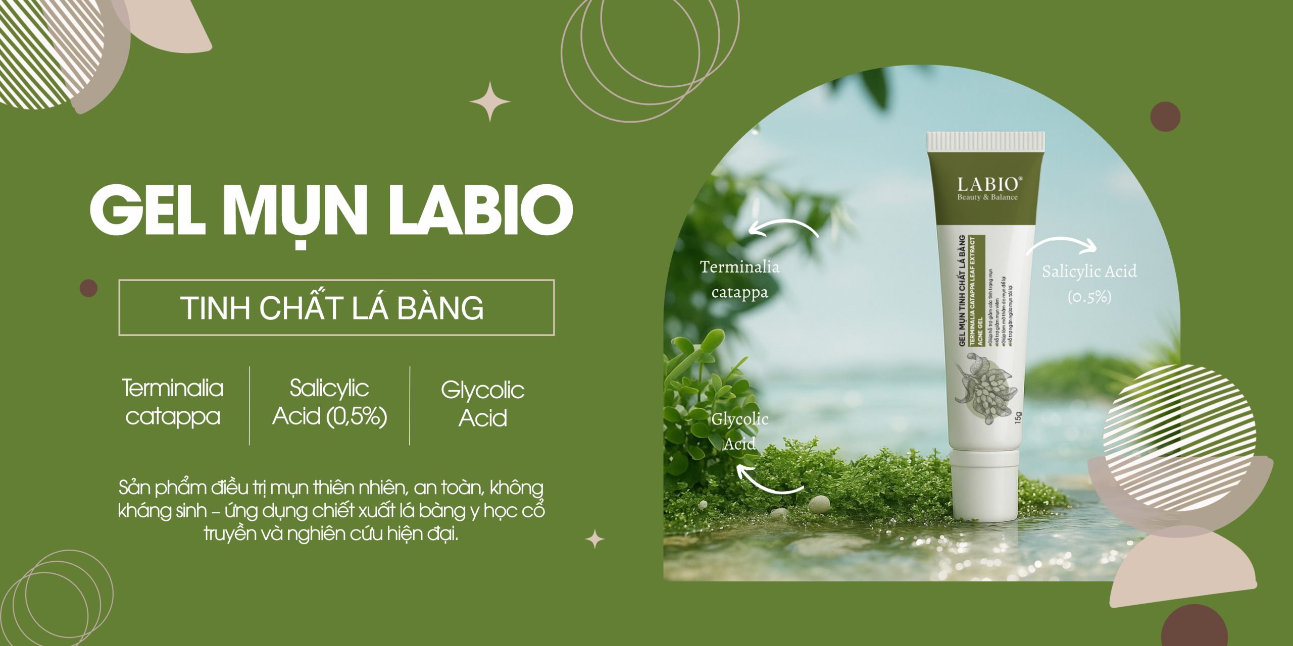 Gel mụn LABIO tinh chất lá bàng