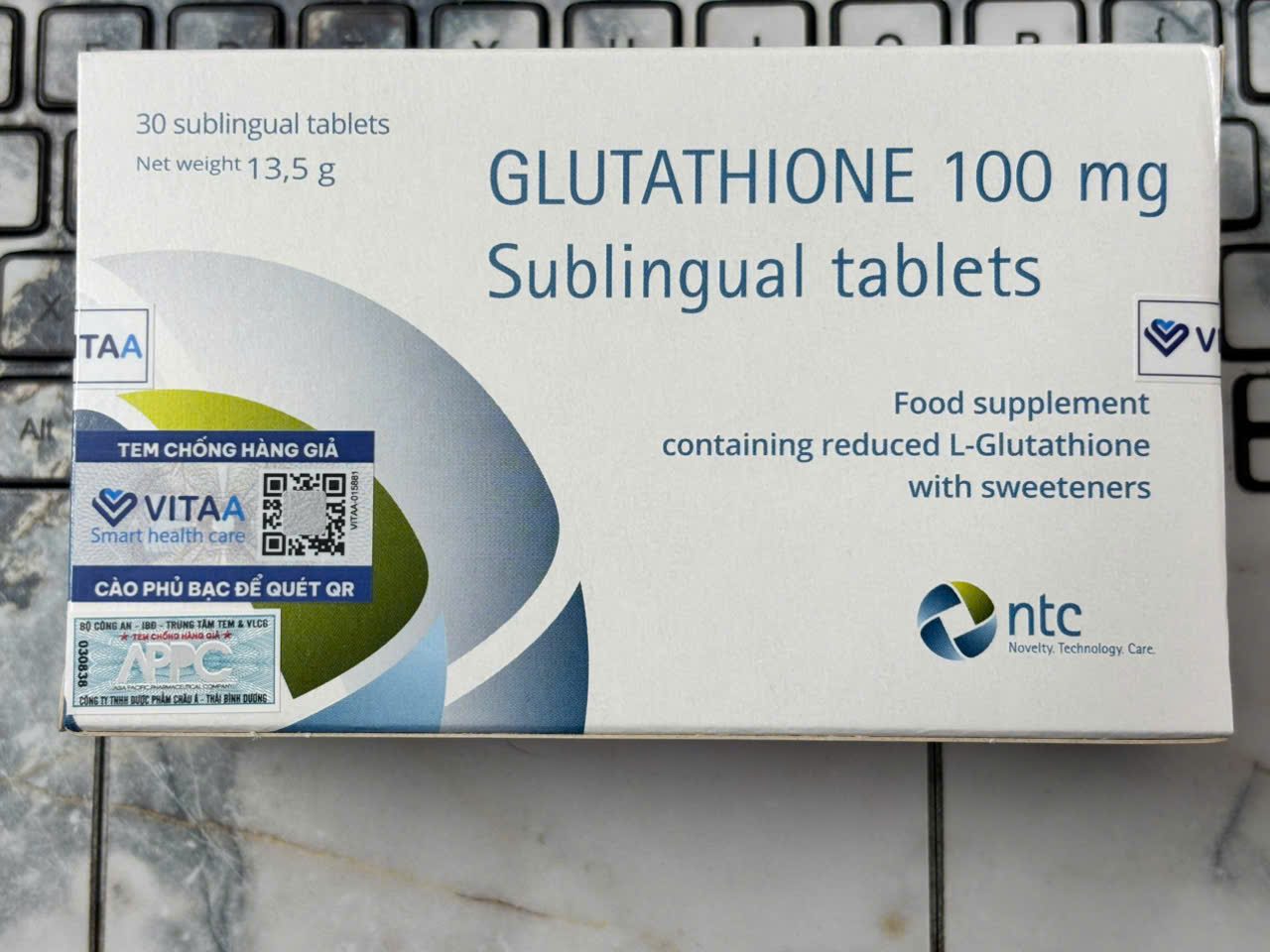 Cảnh báo hàng giả và Cách nhận biết Viên ngậm Glutathione 100mg Sublingual Tablets chính hãng