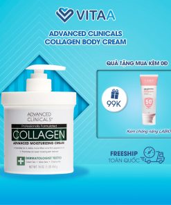 Kem dưỡng thể Advanced Clinicals Collagen Skin Rescue Cream 454g